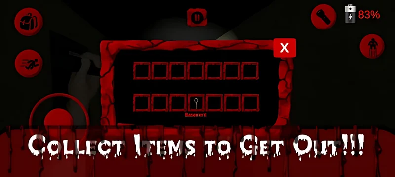 Collect items to get out: the inventory with a basement key