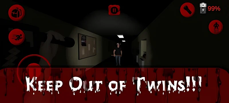 Keep out of the twins: one of them waits at the end of a dark school corridor